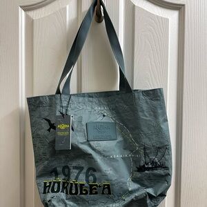 Aloha Collection blue Topographic hokuleaTote Bag
